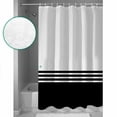 thumbnail image 4 of Black White Striped Bathroom Curtain 72 Inch Shower Curtain with Hooks, Modern Abstract Art Aesthetics Waterproof Polyester Bath Curtain Washable Bathtub Curtain 48''x 72'', 4 of 6
