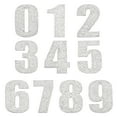 thumbnail image 1 of Uxcell 1 Set Calcomanías de Números Autoadhesivas de Rhinestone Parches de Números Medianos Bordados Aplicaciones para Manualidades DIY Decoraciones de Ropa, Blanco 0-9, 1 of 6