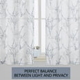 thumbnail image 7 of Half Window Tiers Kitchen Valance Semi Sheer Valance Curtains Branch Print Voile Rod Pocket Valances for Cafe,52X15 Inches,Navy, 7 of 7