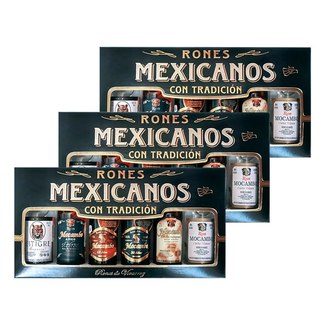 Tripack Estuche Rones Mexicanos Con Tradición 50ml Mexicanos con Tradición Rones