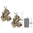 thumbnail image 2 of Design Toscano Bunched Bunnies Cast Iron Statue, Bronze, 2 of 2
