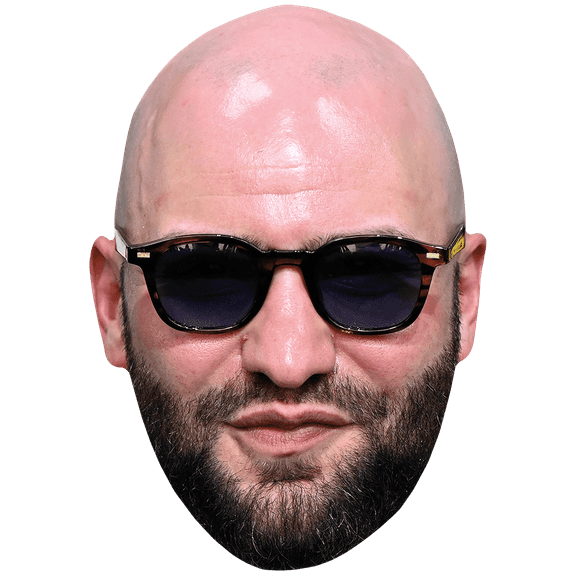 Huw Novelli (Glasses) Big Head. Larger than life mask.