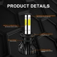 thumbnail image 3 of For Mercedes-Benz ML320 2000-2003 LED Headlight Bulbs,H7 High Beam + H7 Low Beam,Pack of 4, 3 of 8