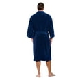 thumbnail image 3 of 100% Turkish Cotton Men and Women Premium Terry Kimono Bathrobe Made in Turkey (Navy Blue, One Size), 3 of 4