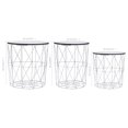 thumbnail image 4 of vidaXL Coffee Table 3 pcs White, 4 of 5