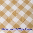 thumbnail image 3 of Heavy Duty Vinyl Tablecloth with Flannel Backing Waterproof Oil-Proof Plastic Table Cloth Stain-Resistant Wipeable Rectangle or Square Table Cover for Indoor and Outdoor (Red Checkered, 54x54 Inch), 3 of 10