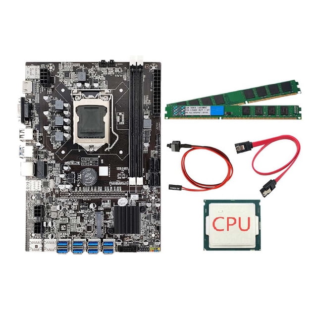 Placa base para el hogar USB de alta eficiencia 8 PCIE Simple DDR3 accesorios de actualización accesorio de computadora pieza de minería para el hogar 1 Juego B75 Sweethay EL023101-00B