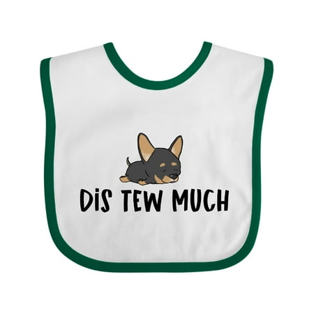 

Inktastic Napping Dis Tew Much Chihuahua Black and Tan Gift Baby Boy or Baby Girl Bib