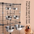 thumbnail image 5 of Travelwant Hanging Pet Bowl, Dog Crate Bowl Dog Kennel Bowl Non Spill Stainless Steel Food Water Bowls Bunny Feeder with Hook for, 5 of 7