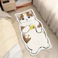 thumbnail image 1 of Cartoon Bedside Rug Cat Floor Mat Fluffy Cat Mats Irregular Carpet for Living Room Shaggy Area Rugs Thicken Doormat Cute Decor, 1 of 7