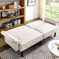 thumbnail image 5 of Cozy Velvet Futon Bed With Adjustable And Frame Velvet, For Extended Sleeper Area, 5 of 6