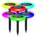 thumbnail image 1 of 6 Pack Solar Pathway Lights With 7 Color Changing Outdoor Garden Weatherproof Auto Off Decorative Landscape Colorful Light For Lawn, Patio, Rd, 1 of 5