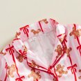 thumbnail image 6 of Cjfdfy Toddler Baby Girl Christmas Pajama Set Clothes Candy Cane Gingerbread Man Print Furry Trim Long Sleeve Tops Pants Infant Cute Santa Claus Button Sleepwear Fall Winter Outfit, 6 of 7