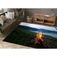 thumbnail image 2 of Landscape Rug, Customs Rug, Office Decor Rugs, Large Rug, Landscape Rug Wall Hanging Rugs, Summer Campfire Rug, Rugs, Salon Decor Rugs, 3.3'x5' - 100x150 cm, 2 of 5