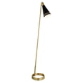 thumbnail image 3 of Henn&Hart 11" Brushed Brass/Matte Black Metal Floor Lamp, 3 of 9
