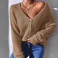 thumbnail image 4 of Sweaters for women Women Casual Long Sleeve Knitted Open Front Fashion Loose Elegant Warm Oversized New Knitted Sweater Cardigan christmas sweater women, 4 of 5