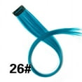 thumbnail image 5 of Clip-In One Piece Ombre Hair Extensions in Pure Color - Straight Long Synthetic 2 Tone Hair Pieces, 5 of 63