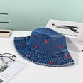 thumbnail image 6 of Denim Heart Bucket Hats, Packable Beach Jean Hat Cotton Summer Lightweight Wide Brim Cap, Outdoor Fishermen Hat, 6 of 7