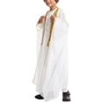 thumbnail image 6 of Otqutp Boys Robe 𝗜slamic Muslim Clothes Loose Fit Abaya Long Sleeve Lightweight Chiffon Kaftan Toddler Arabic 𝗗ubai Thobes, 6 of 9