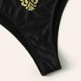 thumbnail image 3 of Gibobby Bañador de una pieza Bañador con estampado de monokini cruzado barroco, bañador Criss, conjunto de Tankinis para mujer en la playa(Negro,XL), 3 of 5