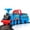 Blue, variant on JOYLDIAS Black 6V Kids Electric Ride on Train Toddlers Age 1-3 Boys Girls w/Curved Tracks,Carriage,Songs,Lights,Horns,Storage