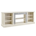 thumbnail image 5 of DEALTOPS Vintage TV Stand with Faux Stacked Stone Decor and Open Storage Space for TVs Up to 75'', Antique White, 5 of 8
