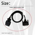 thumbnail image 3 of OBD2 OBDII Cable Compatible with Zurich ZR11 ZR13 ZR15 Scan Tool Code Reader Scanner(Code Reader Scan Tool Part # 63807, 63806 and 56218)-Cable Total Length 5-FT, 3 of 8