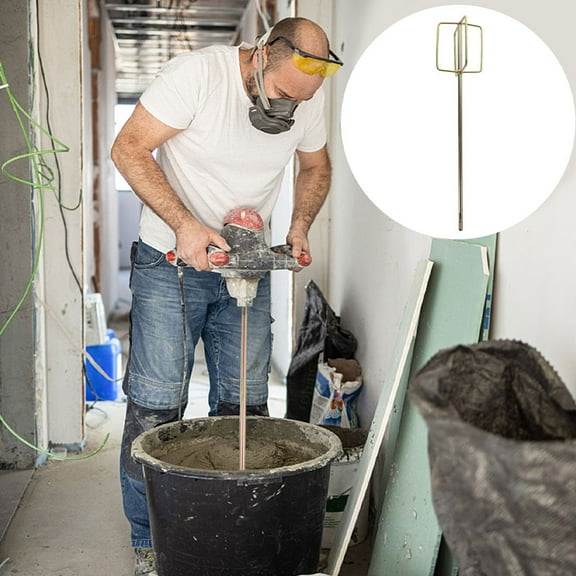 Masteelf Concrete Mixing Rod Drill Mixer Attachment Paint Mud Mixer Rod Paint Mixing Rod