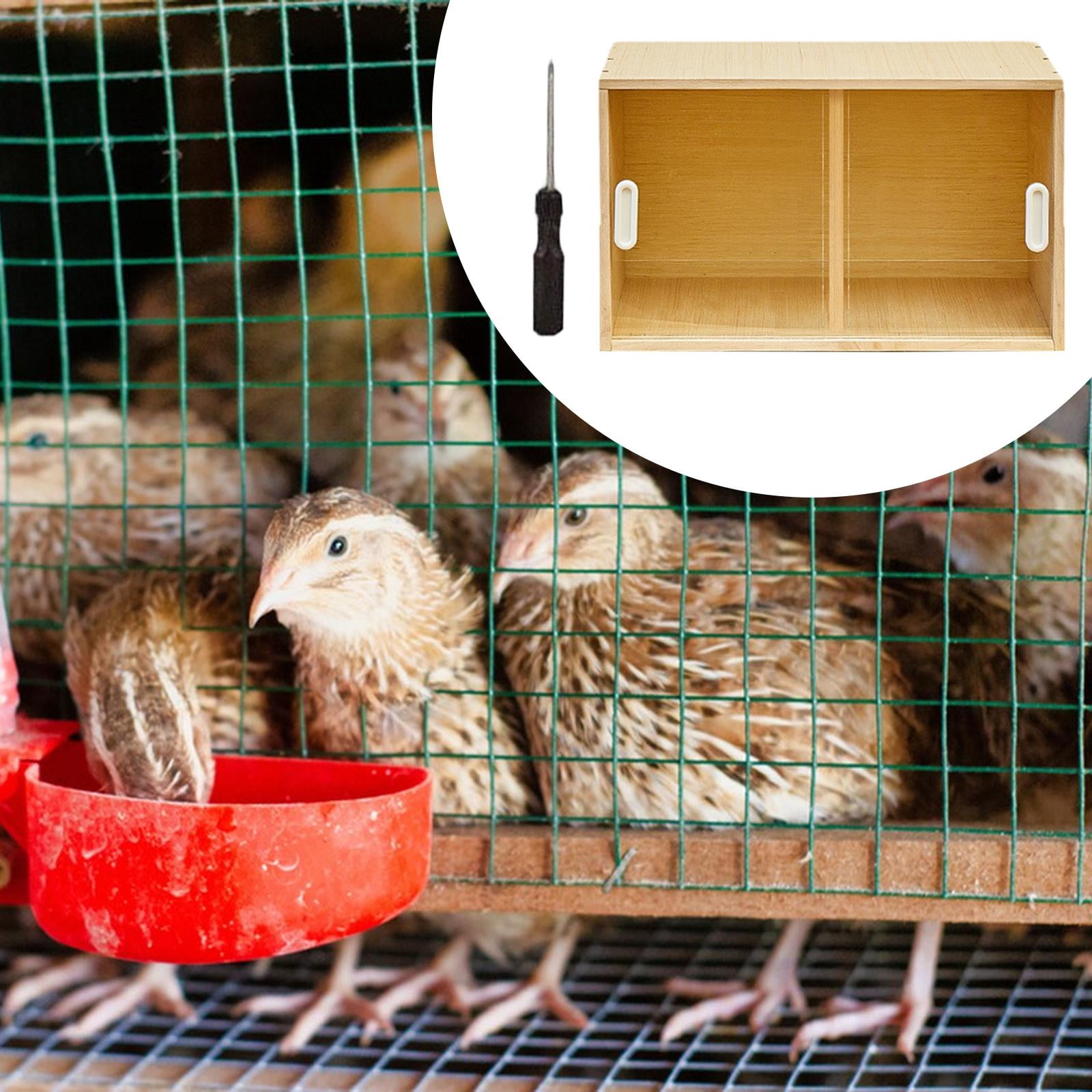 Fzaqwen Brooder Box for Chicks Wooden Hamster Cage Accessories Quail Birds Coop Breeding 50cm
