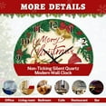 thumbnail image 3 of Sanmadrola Christmas Decoration Wall Clock Home Indoor Decor Silent Non Ticking Wooden 12'' Santa, 3 of 7