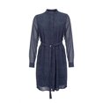 thumbnail image 4 of Michael Michael Kors Printed Chiffon Belted Shirt Dress Shirtdress, Blue Indigo (X-Small), 4 of 5