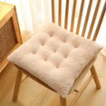 thumbnail image 6 of Hvmvliv 15.74X15.74in Solid Color Frosted Seating Cushion,Soft Dining Chair Cushion,Office Seat Cushion,Non-Fading,Thick Soft Padding,All-Season Use,Machine Washable Cover Beige, 6 of 9