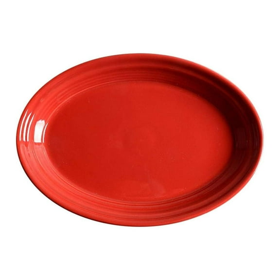 Fiesta 9-5/8-Inch Oval Platter, Scarlet,Ceramic