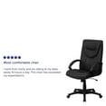 thumbnail image 2 of High Back Black Leather Executive Swivel Office Chair with Arms, 2 of 9