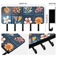 thumbnail image 2 of Flowers and Lattice Key Holder for Wall Mail Holder Organizer with 5 Key Hooks Wall Mount Key Rack with Shelf, 2 of 6