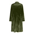 thumbnail image 6 of Velvet Long Open Front Cardigan Coat Elegant Retro High Slit Loose Fit Duster Outerwear With Pockets For Women, 6 of 7