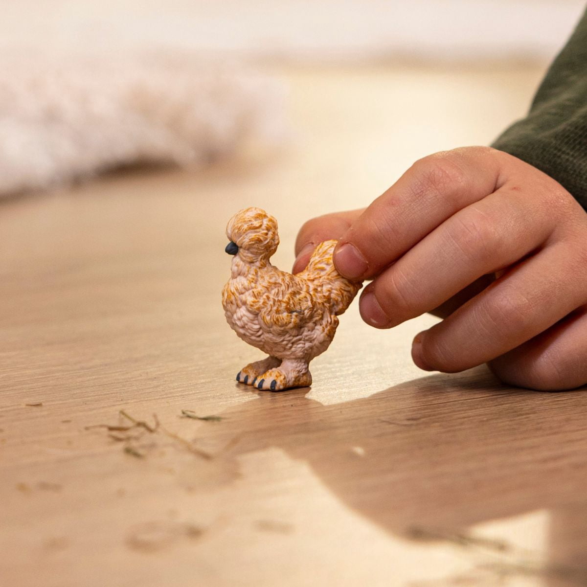 Schleich Farm World - 2" Silkie Chicken Toy for Kids. Realistic Farm Animal Toys for Boys and Girls - Figure for Screen-Free Learning for Children and Toddlers Ages 3+ 14891