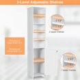 thumbnail image 6 of Topcobe 72" Free Standing Tall Floor Bathroom Storage Cabinet, Bathroom Furniture, Bathroom Storage Organizer, White, 6 of 9
