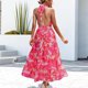 thumbnail image 5 of Vestido estampado de lazo de cuello sin espalda sexy de verano para mujer OAVQHLG3B Store lin121212, 5 of 5