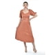 thumbnail image 5 of Vestido midi de manga abullonada Roman Fashion /Juvenil, 12515 (Chedron) cafe M, 5 of 5