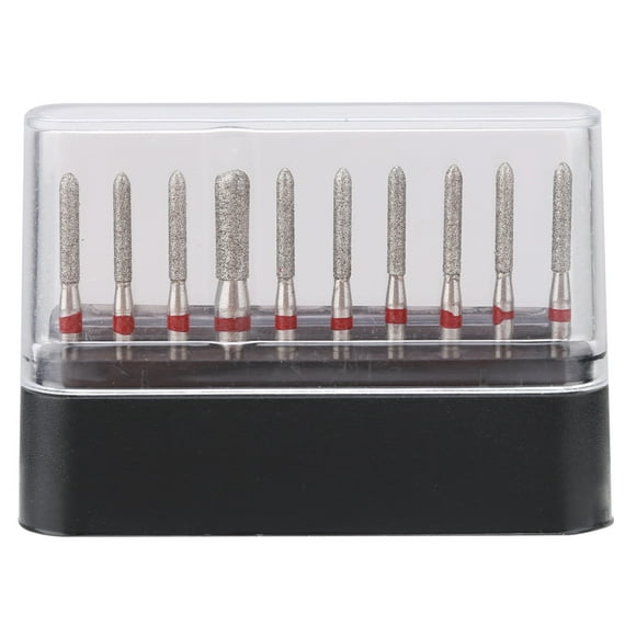 Fresa de diamante, 10 piezas CR-22F Odontología Brocas de diamante dentales inoxidables Fresas de diamante Taladros construidos para durar