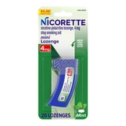 Nicorette Mini Nicotine Lozenges to Stop Smoking, Mint Flavor, 4 mg - 20 Count