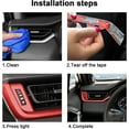 thumbnail image 5 of Xotic Tech Interior Center Console Dashboard Side AC Air Vent Outlet Frame Strip Cover Trim, Sporty Red, Compatible with Toyota RAV4 2019-2023, 5 of 8