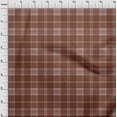 thumbnail image 3 of oneOone Polyester Lycra Brown Fabric Madras Check Sewing Material Print Fabric By The Yard 56 Inches Wide, 3 of 4