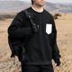 thumbnail image 1 of pstuiky Camisas de invierno de manga larga para hombre, Sudadera de cuello redondo y manga larga de color liso para hombre camisetas de hombre m, 1 of 9