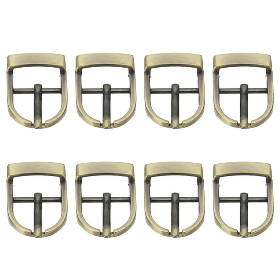 Uxcell Single Prong Buckle, 8 Pcs 0.7 Inch Adjustable Metal Roller Buckle Belt Buckles for Bags DIY Crafts Purse Straps Shoe Belts Making Accessories, Bronze