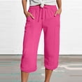 thumbnail image 2 of Glisme Womens Pants Fashion Straight Leg Casual Pants High Waist Sports Loose Pants Trend Trousers pink, 2 of 5