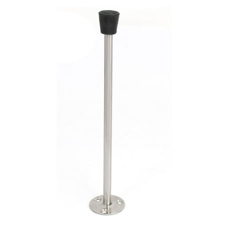 - Unique Bargains Office Stainless Steel Round Base Rubber Tip Floor Mounted Door Stop Stopper