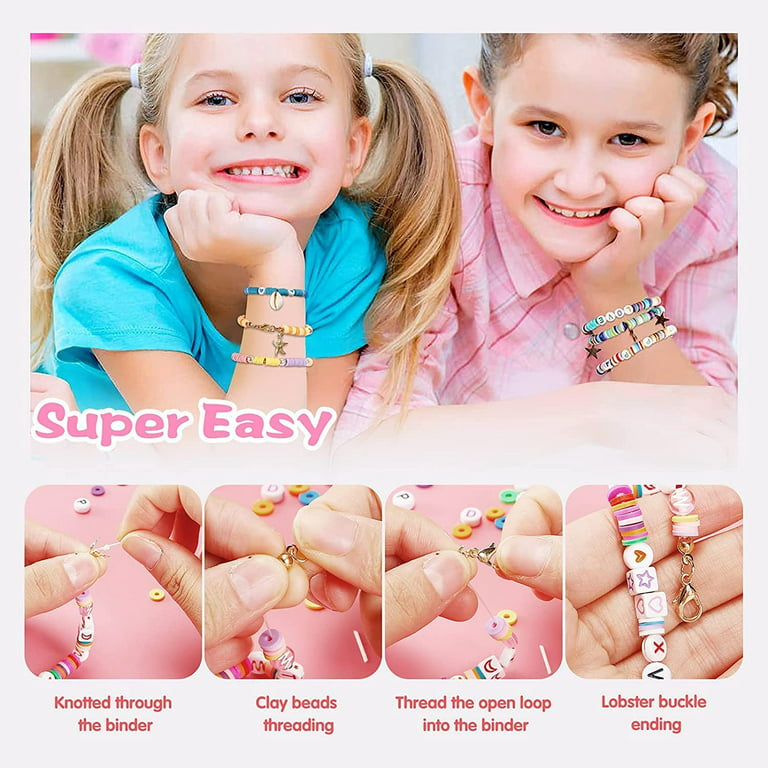Gifts for Girls 5 6 7 8 9 10 11Years Old, Bracelet Making Kit for