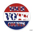thumbnail image 2 of CafePress - YOUR VOTE COUNTS! US Flag With Red, White And Blue - Sled Ornament, 2 of 4